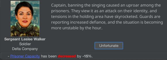 Prisoner Capacity Interface