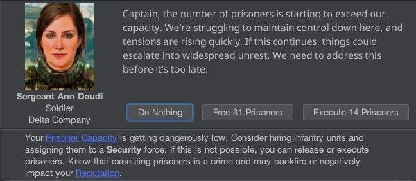 Prisoner Capacity Interface