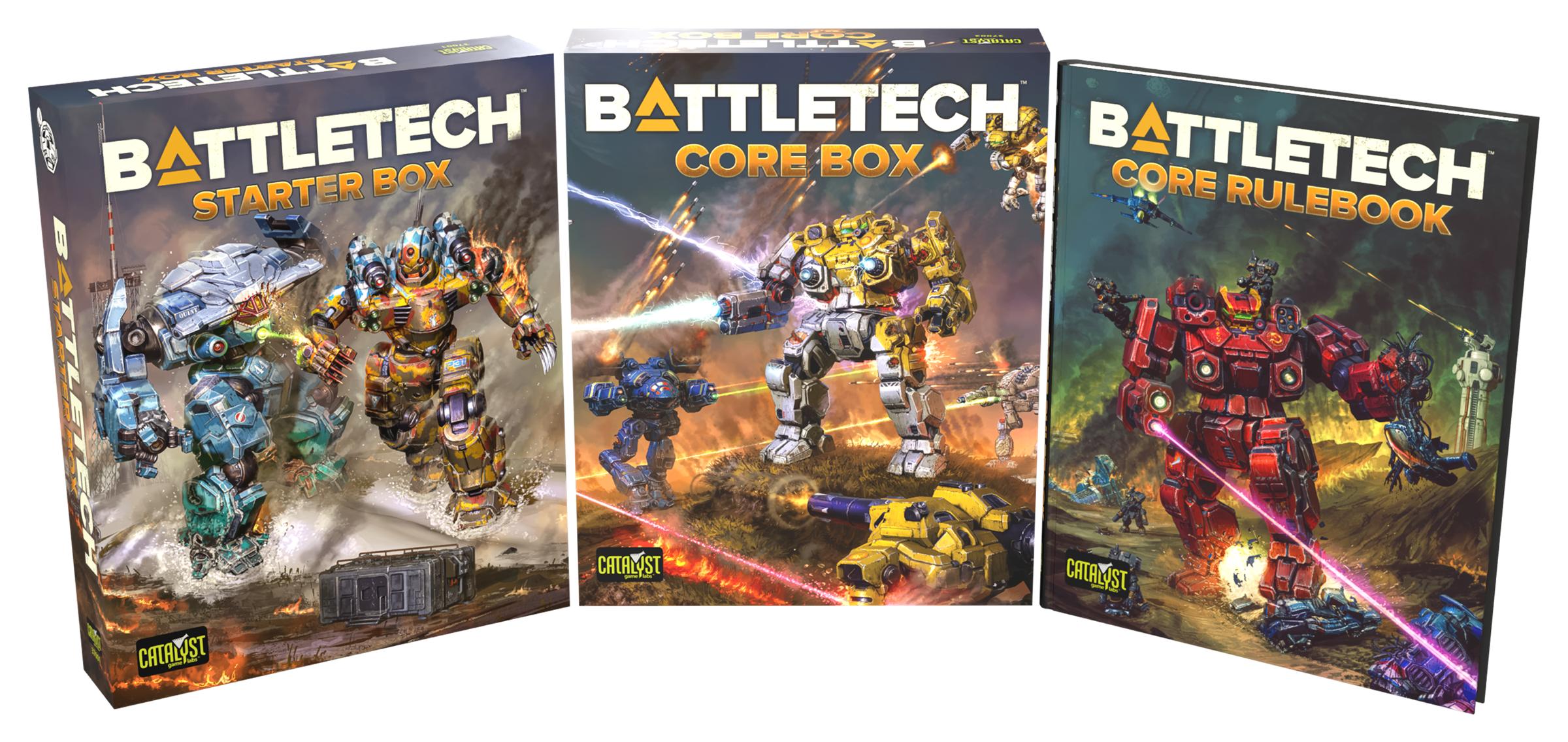 The BattleTech Starter Box, Core Box, and Core Rulebook